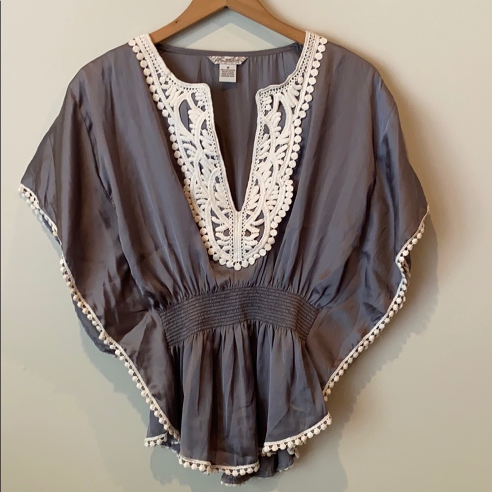 Fun & Flirt brand gray polyester top